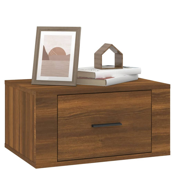 Wand-Nachttisch Braun Eichenoptik 50x36x25 cm