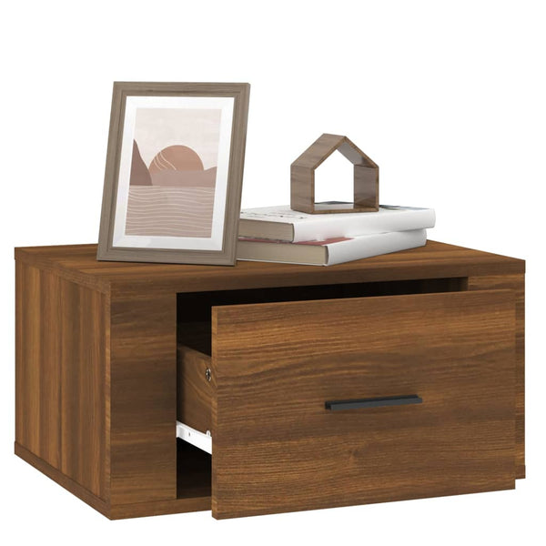 Wand-Nachttisch Braun Eichenoptik 50x36x25 cm