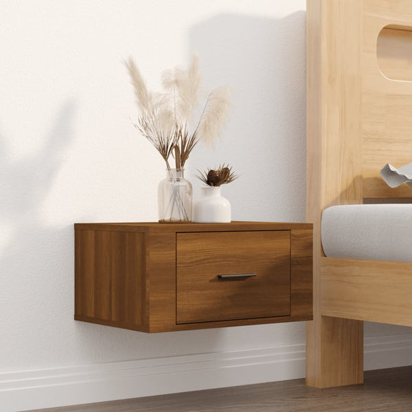Wand-Nachttisch Braun Eichenoptik 50x36x25 cm