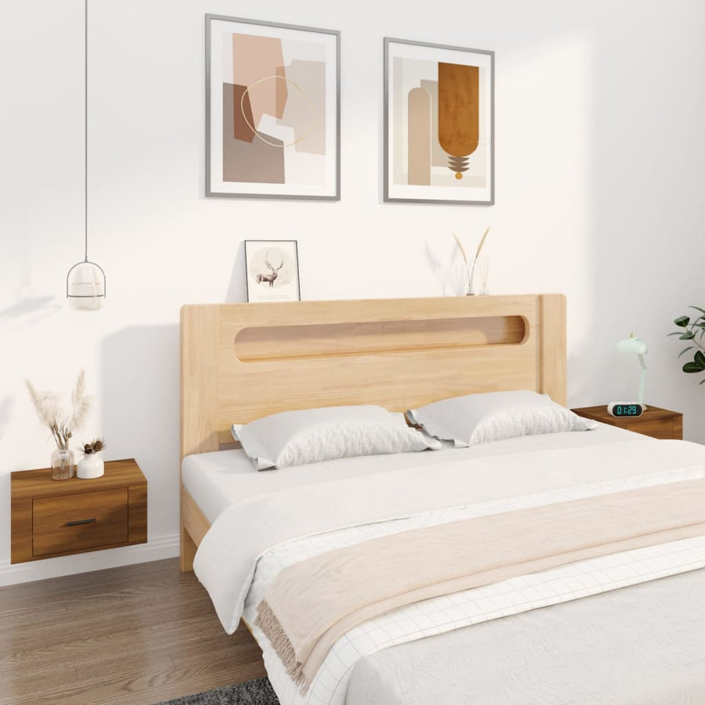 Wand-Nachttische 2er-Set Eichenoptik