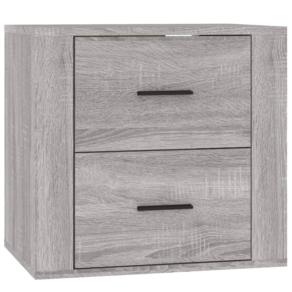 vidaXL Wall-Mounted Nightstand Sonoma Grey 50x36x47 cm