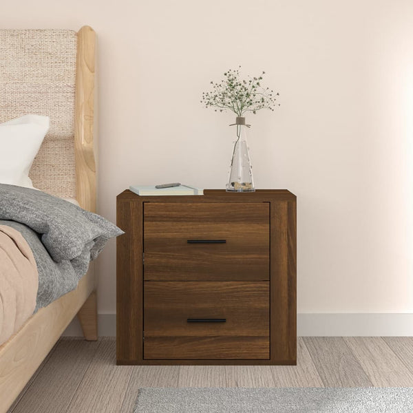 Wand-Nachttisch Braun Eichen-Optik