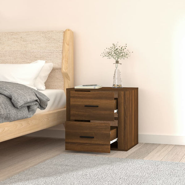 Wand-Nachttisch Braun Eichen-Optik