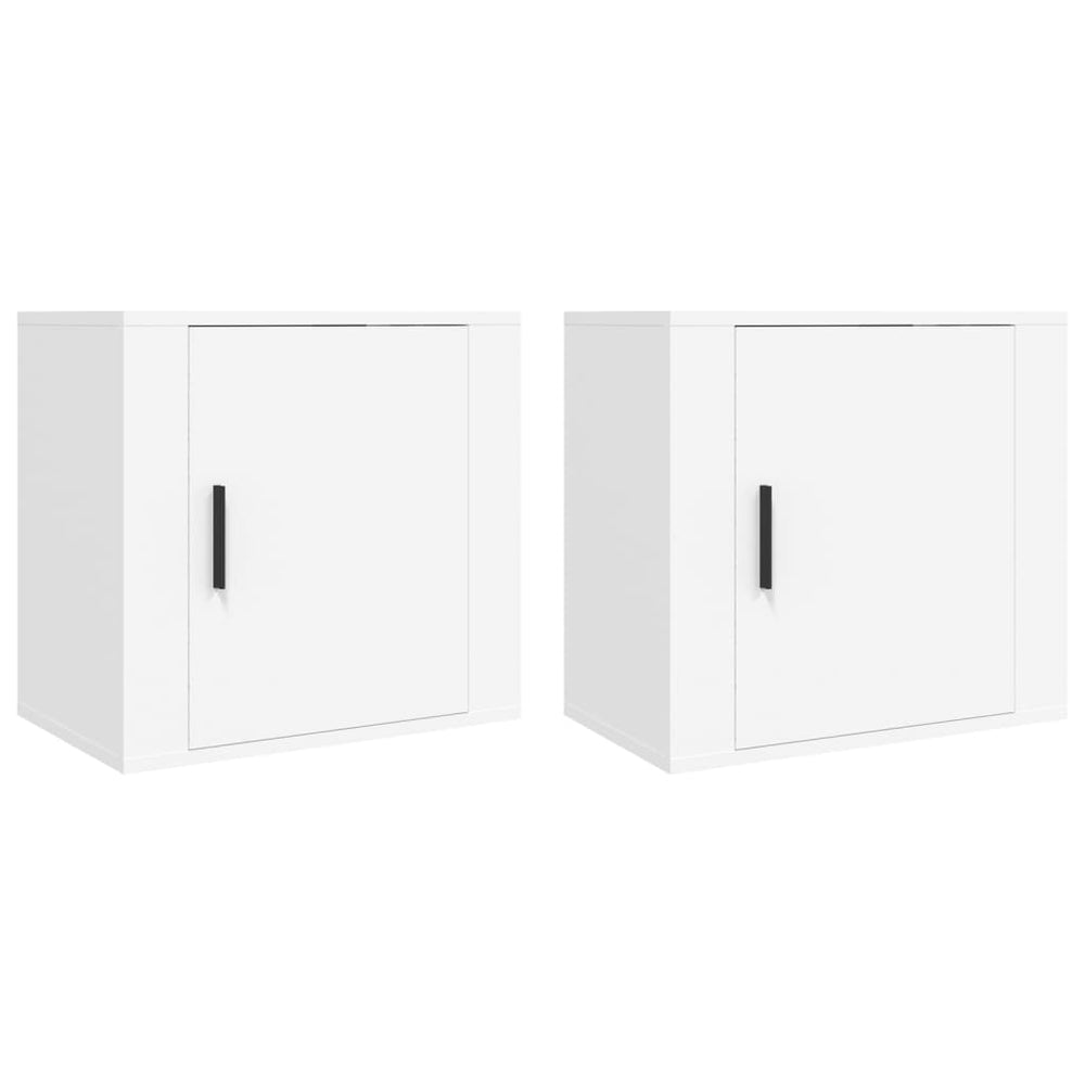 vidaXL Wall-Mounted Nightstands 2 pcs White 50x30x47 cm