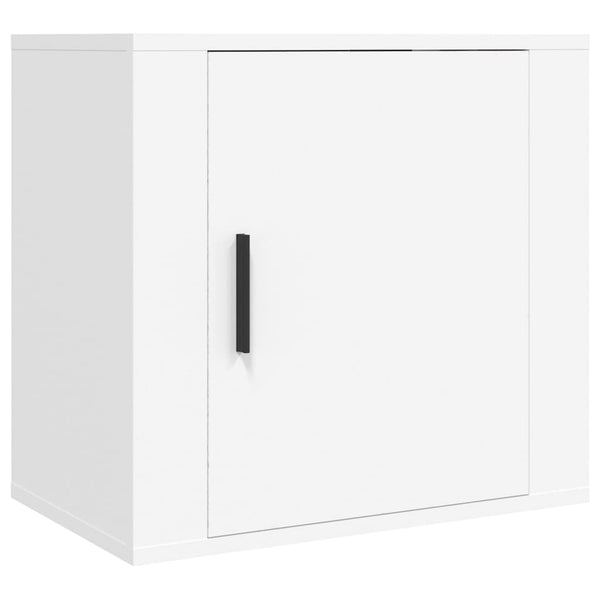 Wand-Nachttische, 2er Set, Weiß, 50 cm