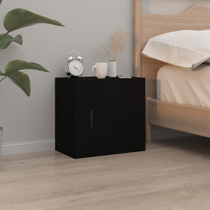 Schwarzer Wand-Nachttisch 50x30x47 cm