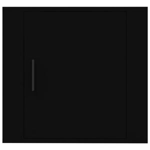 Wand-Nachttische Schwarz, 2er-Set