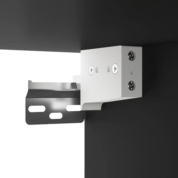 Wand-Nachttische Schwarz, 2er-Set