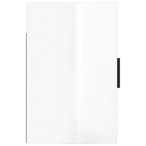 Wand-Nachttisch, Hochglanz Weiß, 50 cm