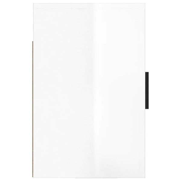 Wand-Nachttisch, Hochglanz Weiß, 50 cm