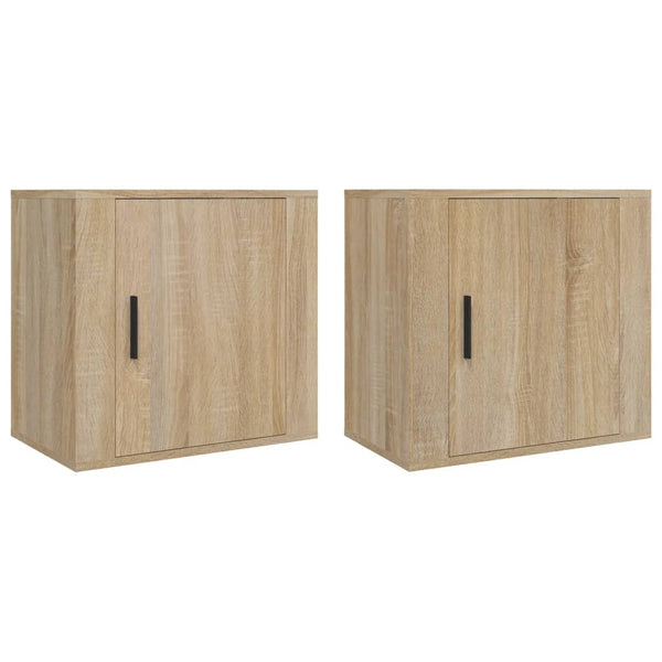 Wand Nachttische Sonoma-Eiche, 2er Set