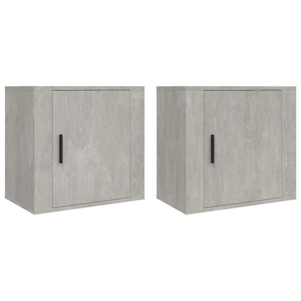 vidaXL Wall-Mounted Nightstands 2 pcs Concrete Grey 50x30x47 cm