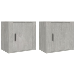 Wand-Nachttische, Betongrau, 2er-Set