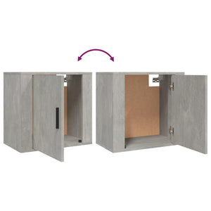 Wand-Nachttische, Betongrau, 2er-Set