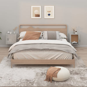 Wand-Nachttische, Betongrau, 2er-Set