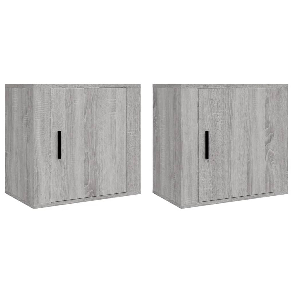 Wand-Nachttische Grau Sonoma 2er Set