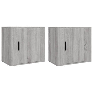 Wand-Nachttische Grau Sonoma 2er Set