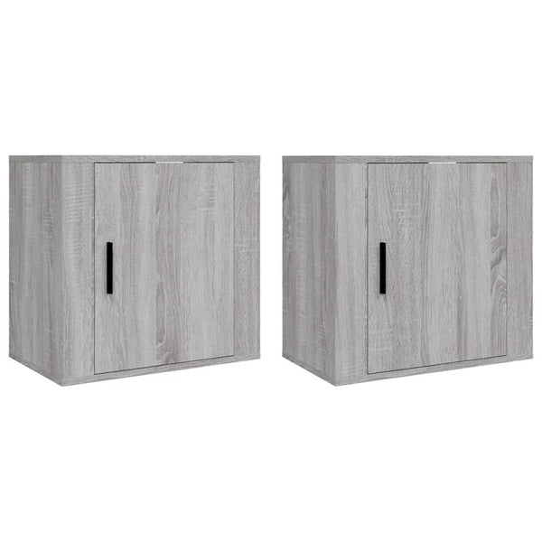 Wand-Nachttische Grau Sonoma 2er Set
