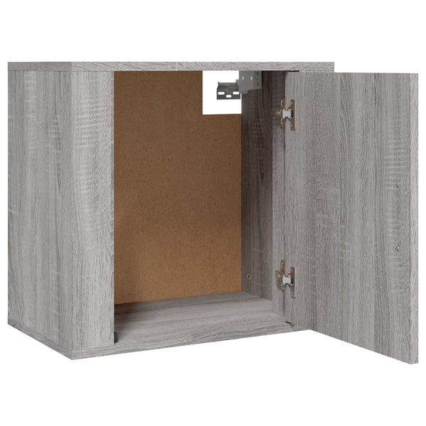 Wand-Nachttische Grau Sonoma 2er Set