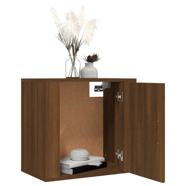 Wand-Nachttische 2er Set Braun Eichenoptik