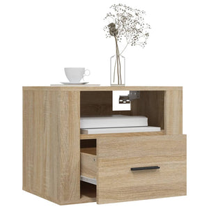 Wand-Nachttisch Sonoma-Eiche 50 cm
