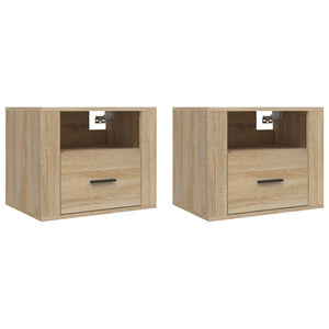 Wand-Nachttische Sonoma-Eiche, 2er-Set
