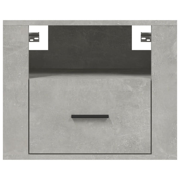 Wand-Nachttisch Betongrau 50x36x40 cm