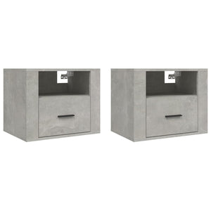 Wand-Nachttische, 2er Set, Betongrau