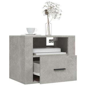 Wand-Nachttische, 2er Set, Betongrau