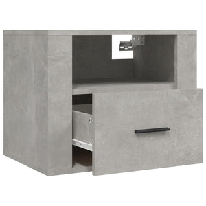 Wand-Nachttische, 2er Set, Betongrau