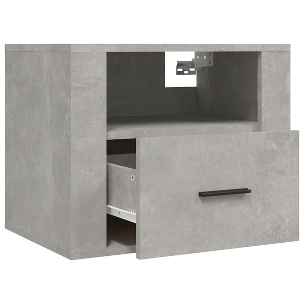 Wand-Nachttische, 2er Set, Betongrau