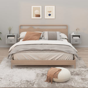 Wand-Nachttische, 2er Set, Betongrau