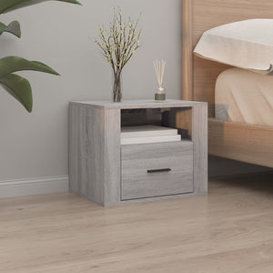 Wand-Nachttische Grau Sonoma, 2er-Set