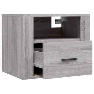 Wand-Nachttische Grau Sonoma, 2er-Set