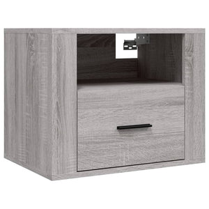 Wand-Nachttische Grau Sonoma, 2er-Set