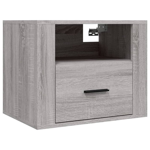Wand-Nachttische Grau Sonoma, 2er-Set