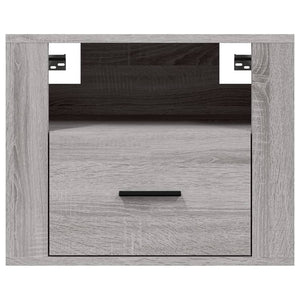 Wand-Nachttische Grau Sonoma, 2er-Set