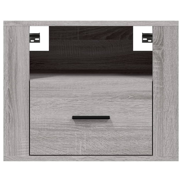 Wand-Nachttische Grau Sonoma, 2er-Set
