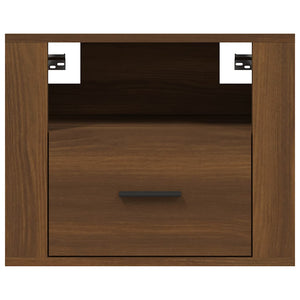 Wand-Nachttisch Braun Eichenoptik 50 cm