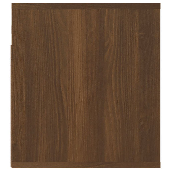 Wand-Nachttisch Braun Eichenoptik 50 cm