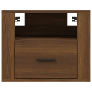 Wand-Nachttische 2er Set Braun Eichenoptik