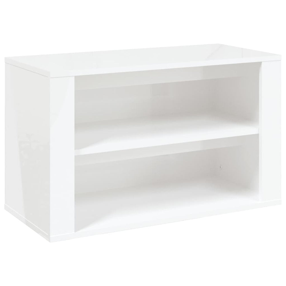 Hochglanz Schuhregal Weiß 75x35x45 cm