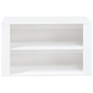 Hochglanz Schuhregal Weiß 75x35x45 cm