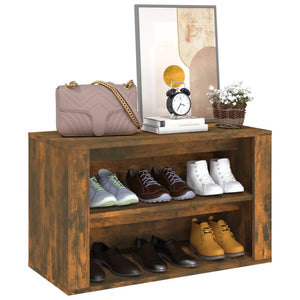 Schuhregal Räuchereiche 75x35x45 cm