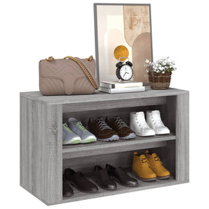 Schuhregal Grau Sonoma 75x35x45 cm