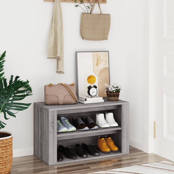 Schuhregal Grau Sonoma 75x35x45 cm