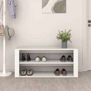 Schuhregal Weiß 100x35x45 cm