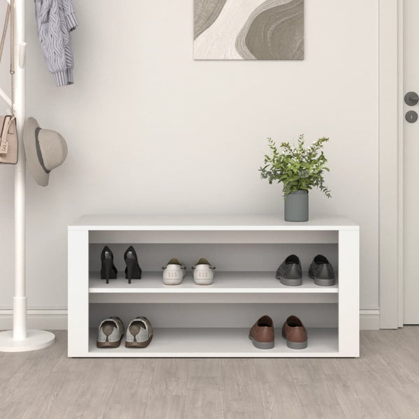 Schuhregal Weiß 100x35x45 cm