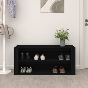 Schuhregal Schwarz 100x35x45 cm