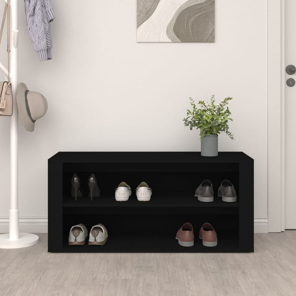 Schuhregal Schwarz 100x35x45 cm